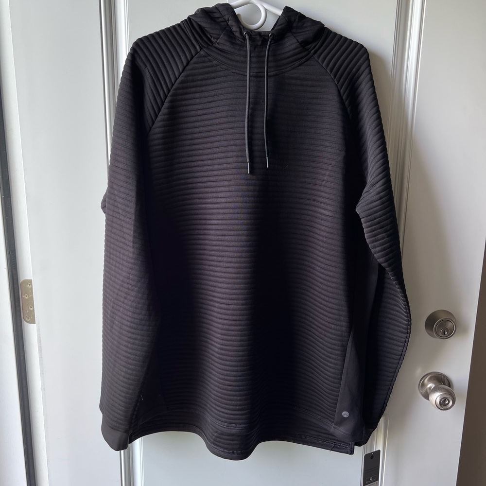 Men's Black quilted long sleeve shirt